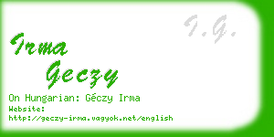 irma geczy business card